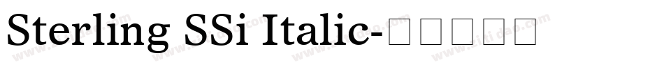 Sterling SSi Italic字体转换